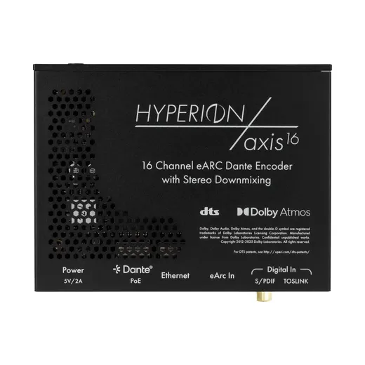 AudioControl Hyperion AXIS-16 – Oberseite mit der Gerätebeschriftung