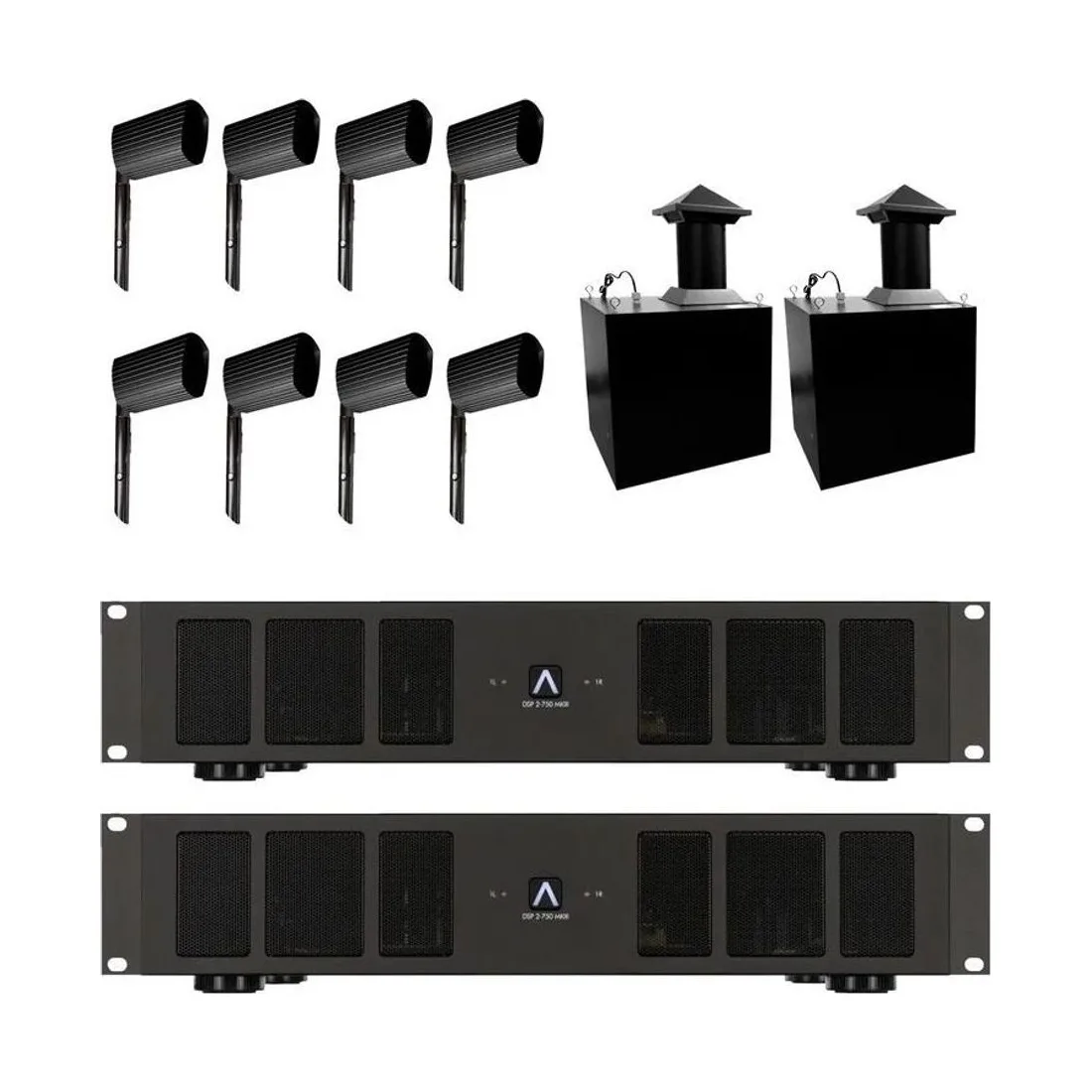 James Loudspeaker AT62-System ST21/AMP8.2 – 6,5-Zoll-Satelliten, 21-Zoll-Erdsubwoofer und zweizoniger Verstärker